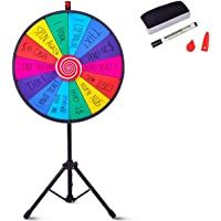 COSTWAY 24 &quot- Ruleta de Juego con Trípode Altura Ajustable con Pluma Borrador de Pizarra Wheel of Fortune para Fiesta…